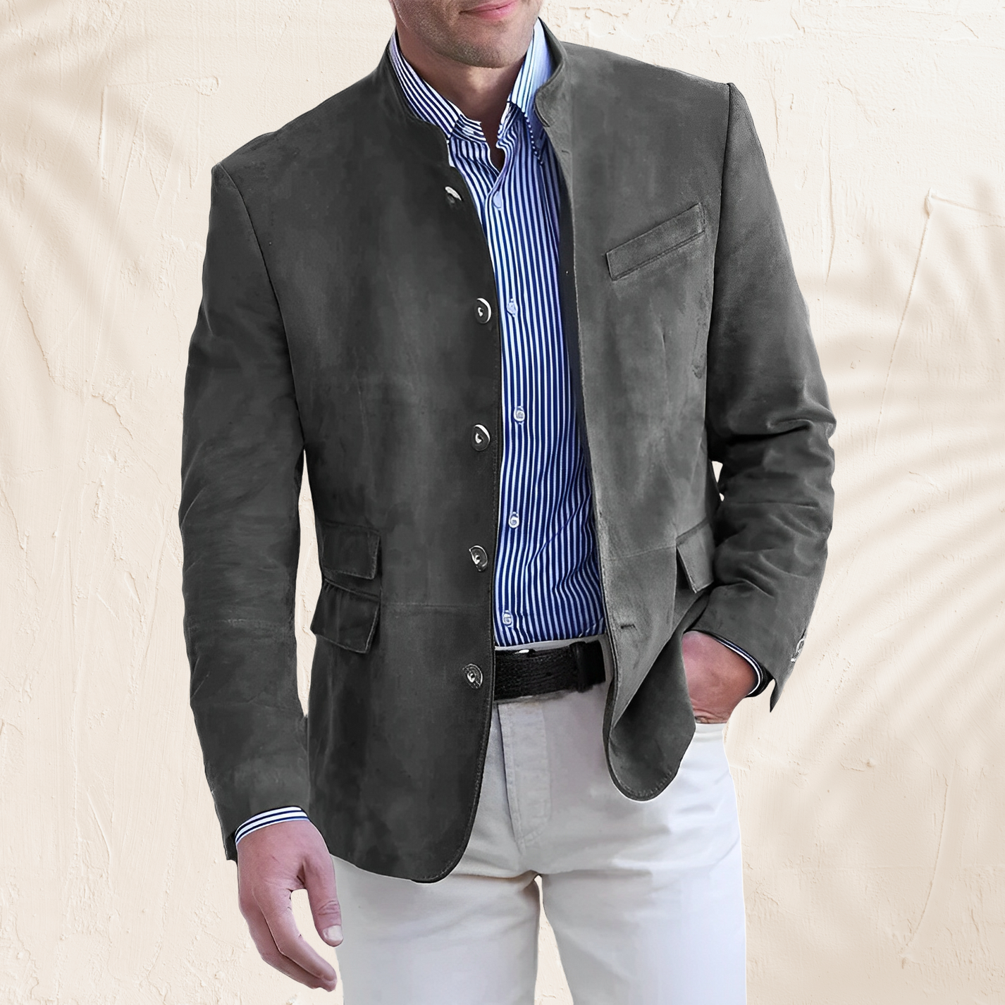 Herrenjacke mit klassischer Linie und moderner Form