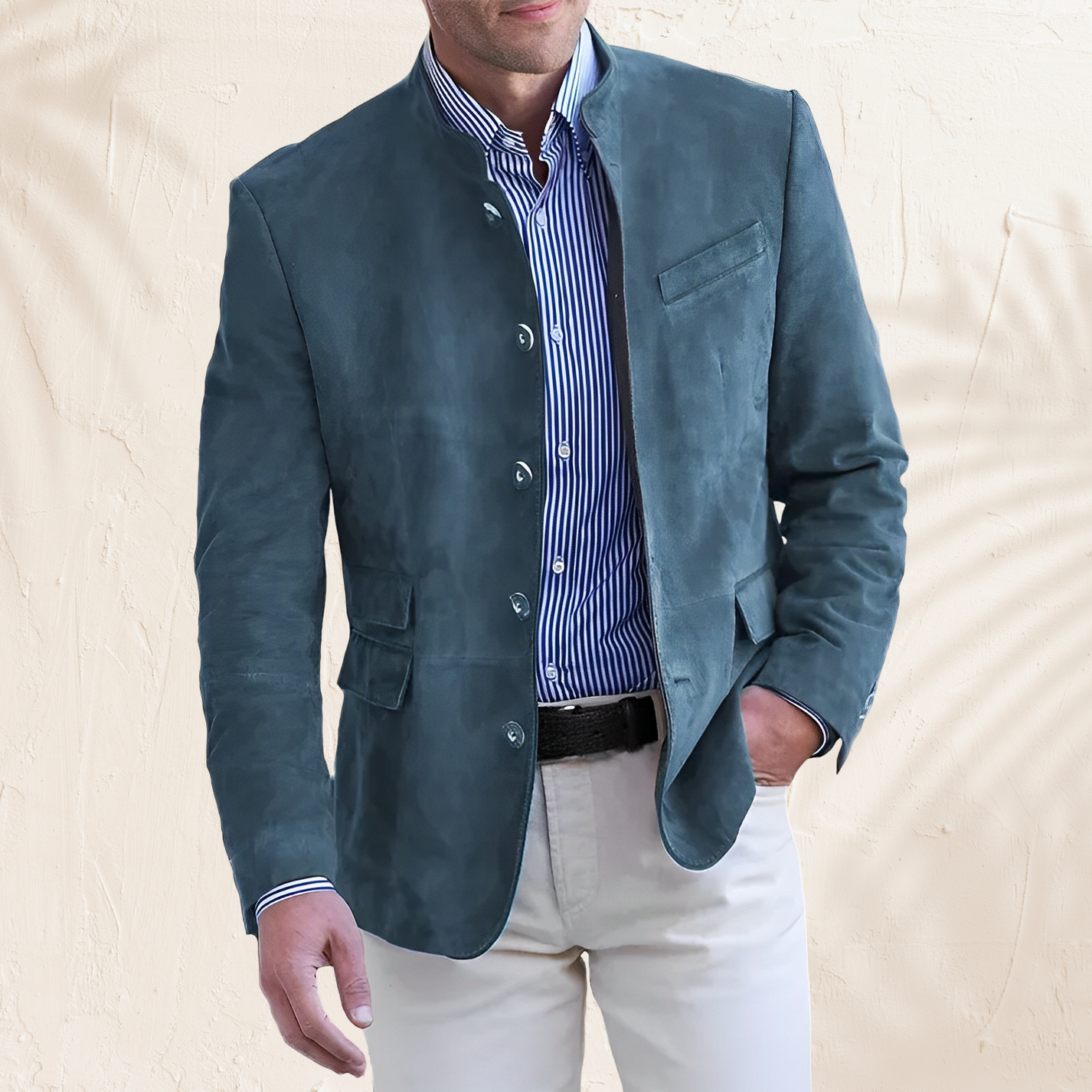 Herrenjacke mit klassischer Linie und moderner Form