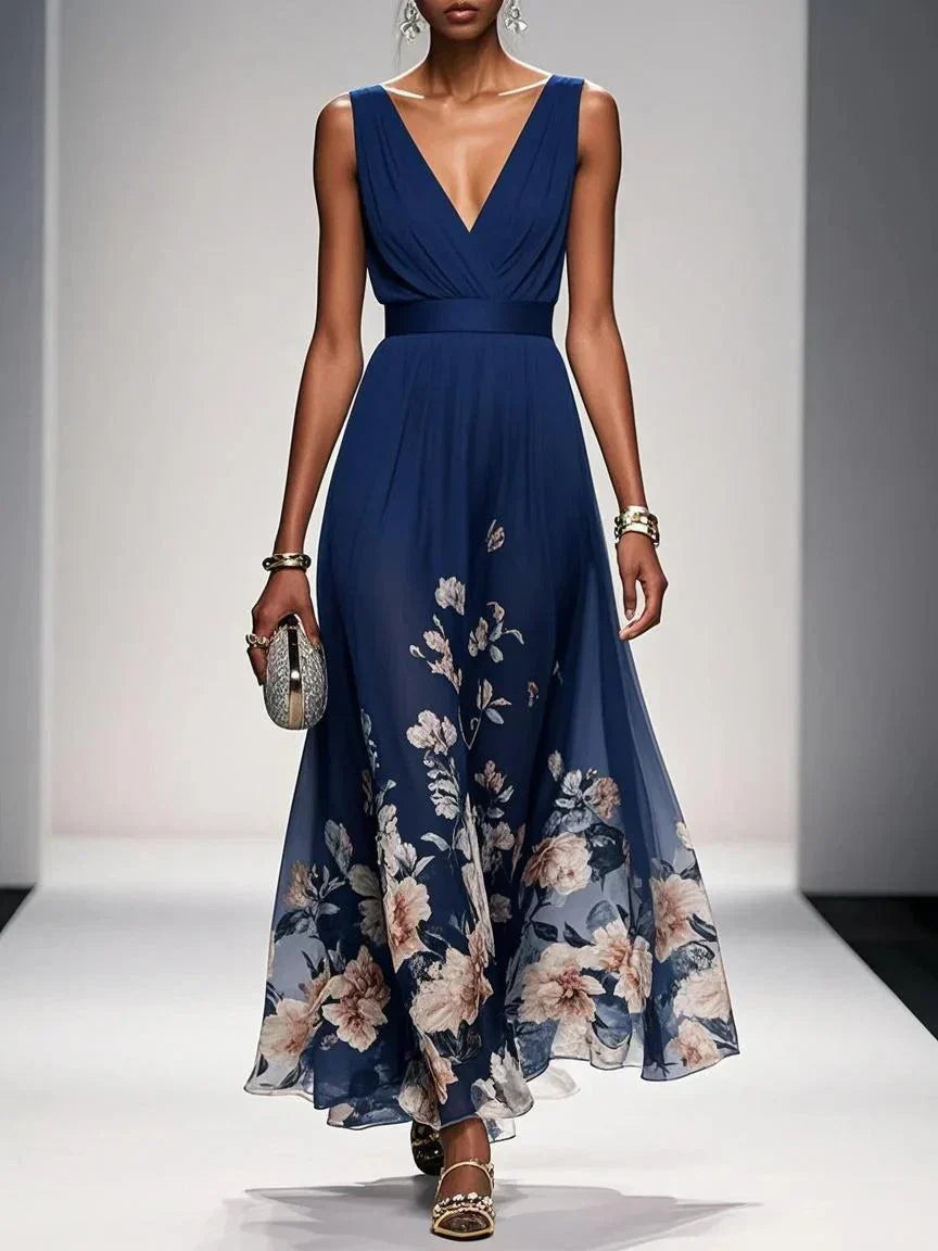 Maxikleid mit Blumenmuster für Feste