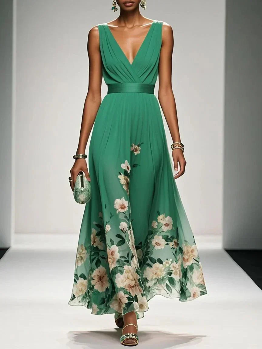 Maxikleid mit Blumenmuster für Feste