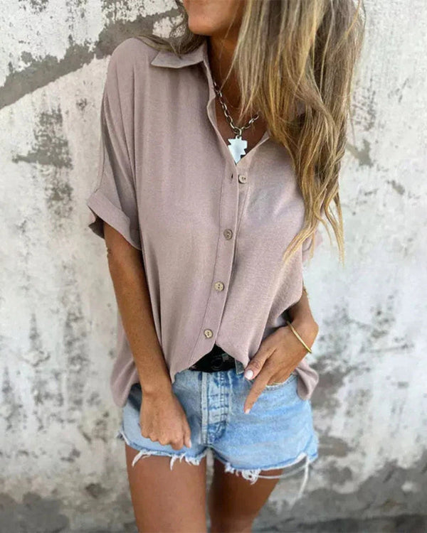 Lässige Damen Bluse mit kurzen Ärmeln