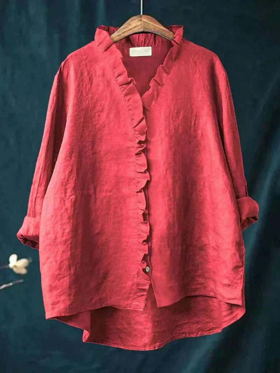 Sommerliche Damen Bluse mit weiter und lockerer Form