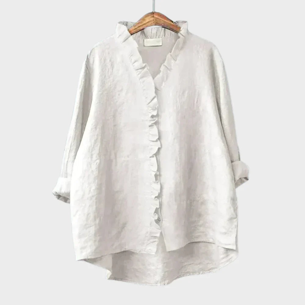 Sommerliche Damen Bluse mit weiter und lockerer Form