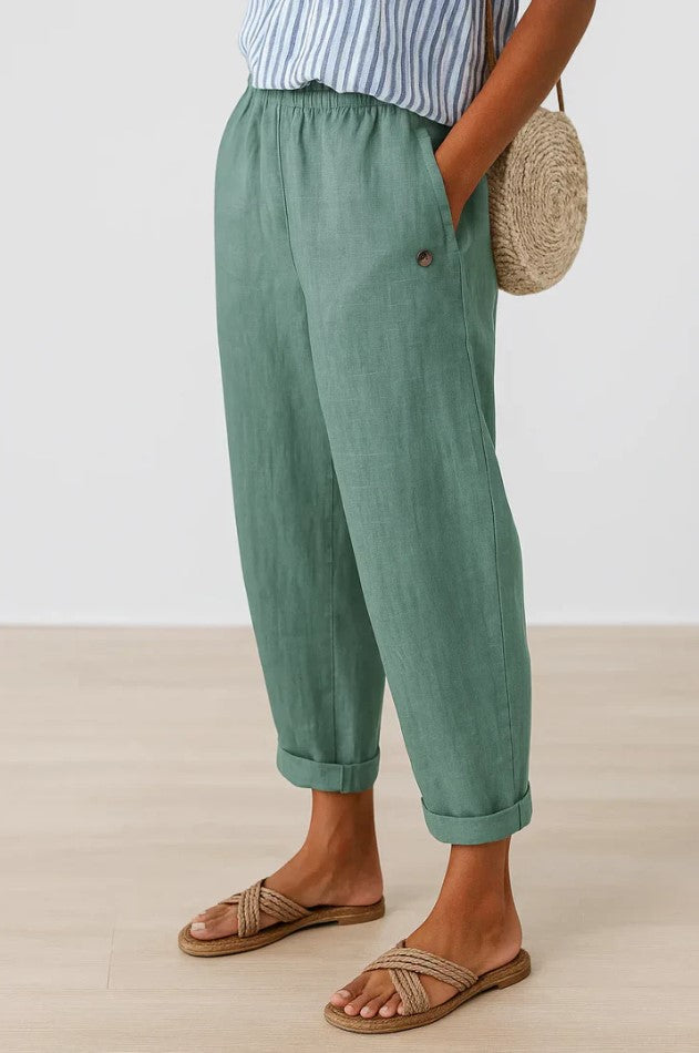 Sommerliche Damen Hose mit lockerer Sommerform