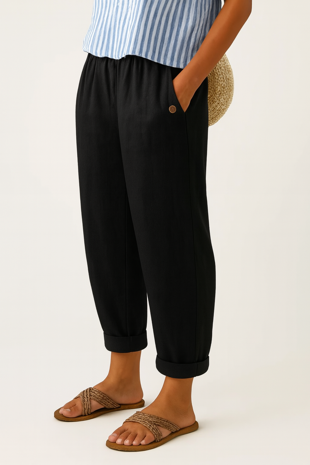 Sommerliche Damen Hose mit lockerer Sommerform
