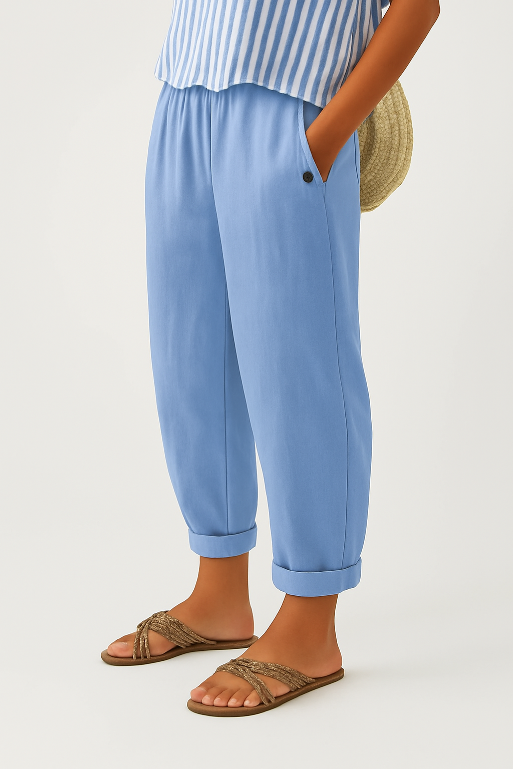 Sommerliche Damen Hose mit lockerer Sommerform
