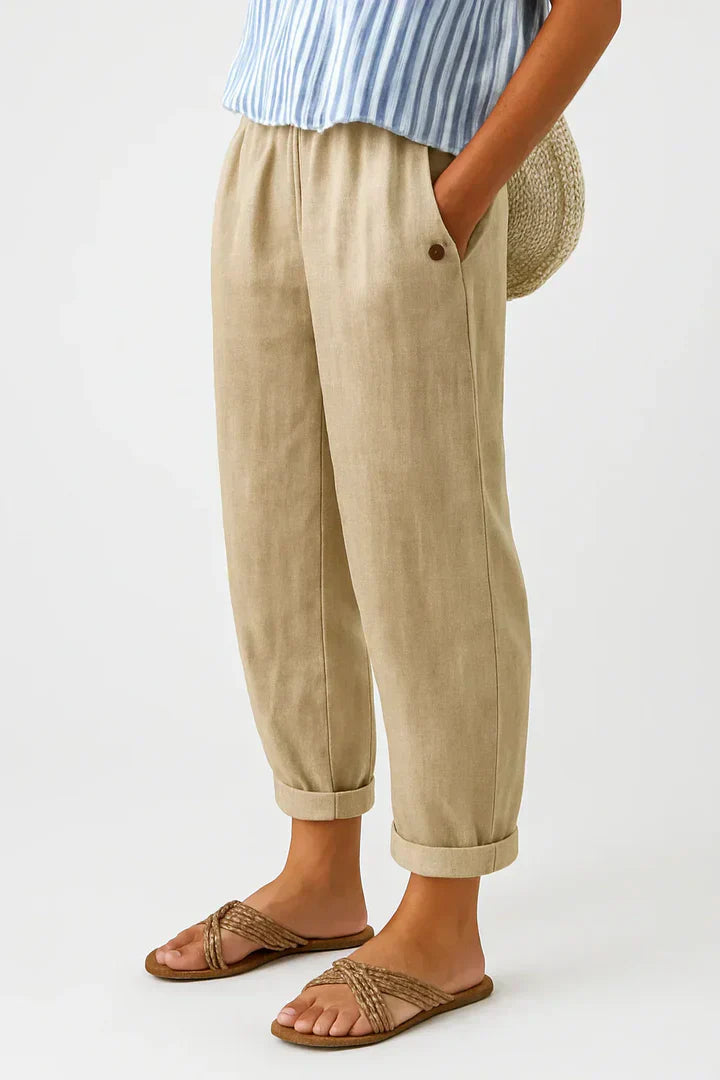 Sommerliche Damen Hose mit lockerer Sommerform