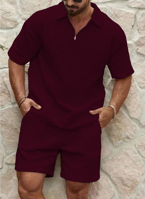 Herren Sommerset mit Polohemd und Shorts