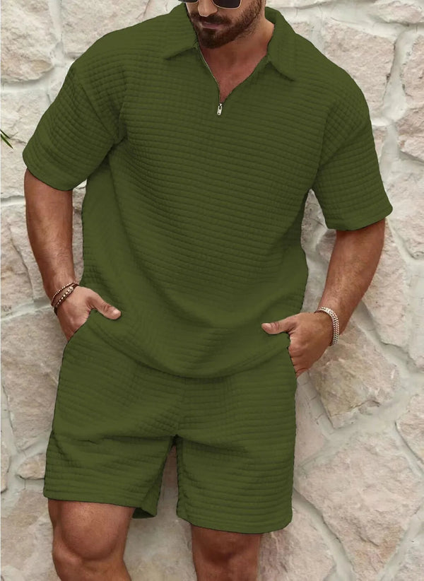 Herren Sommerset mit Polohemd und Shorts