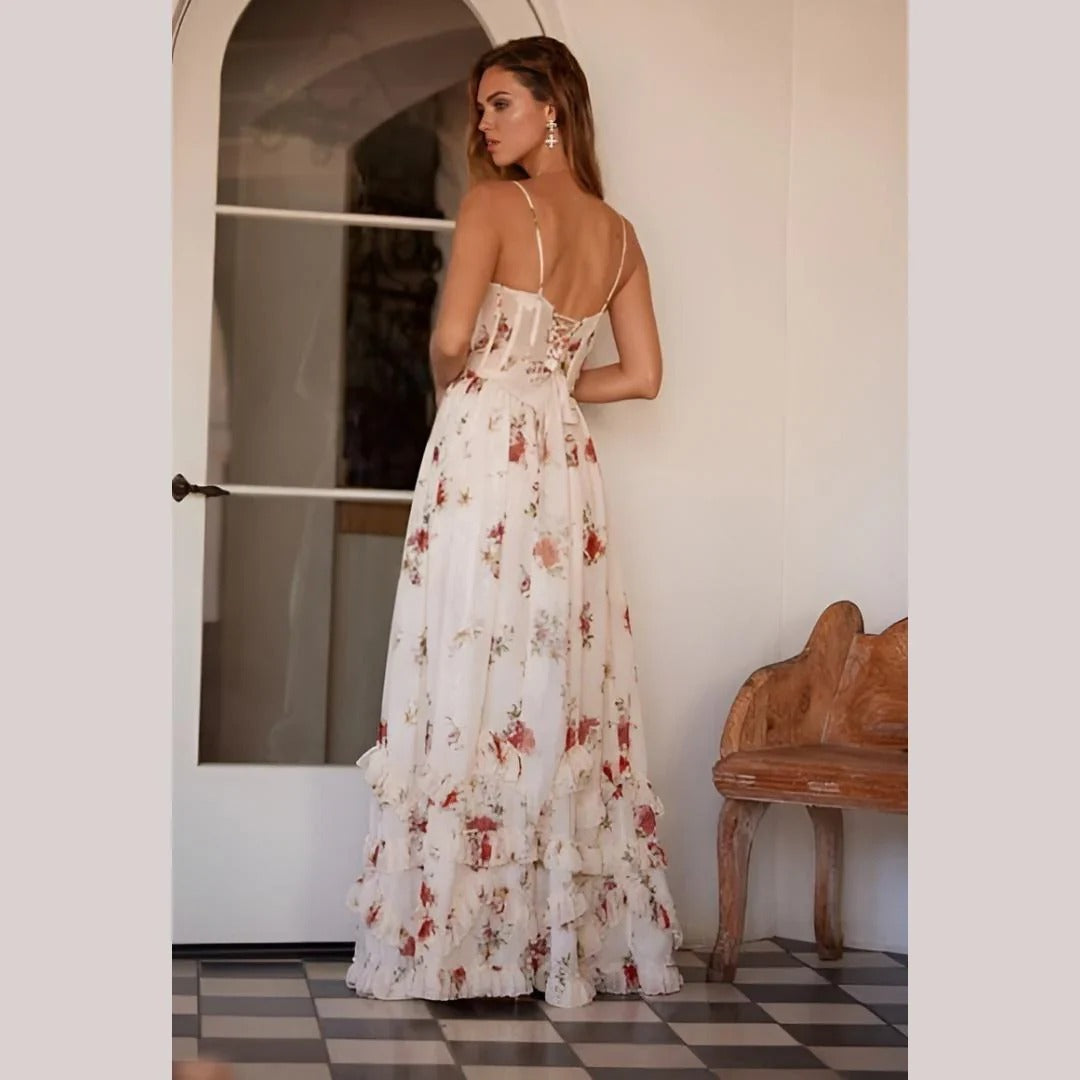 Maxikleid mit Blumenmuster und weiter Form