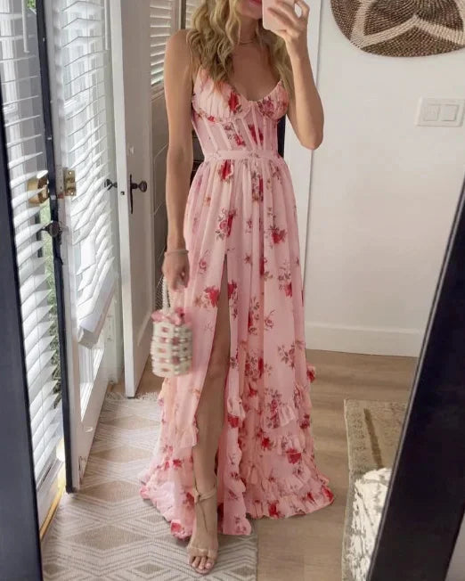 Maxikleid mit Blumenmuster und weiter Form