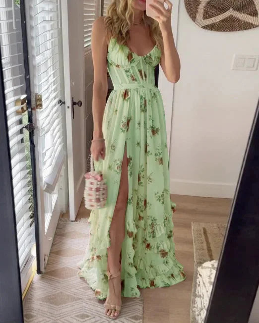 Maxikleid mit Blumenmuster und weiter Form