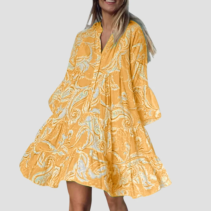 Kurzes Strandkleid mit verspieltem Muster