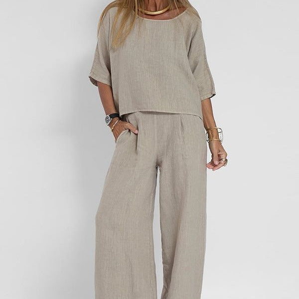 Damen Sommer Set mit weiter Hose