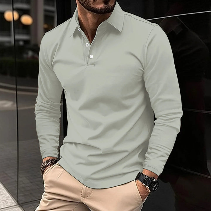 Klassisches Herren Poloshirt mit Langen Ärmeln