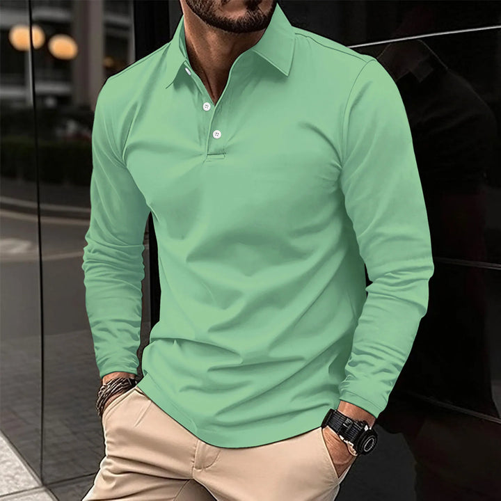 Klassisches Herren Poloshirt mit Langen Ärmeln