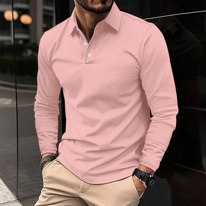 Klassisches Herren Poloshirt mit Langen Ärmeln