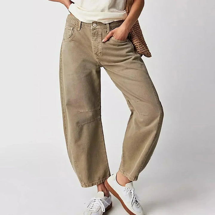 Damenhose mit lockerem geradem Schnitt