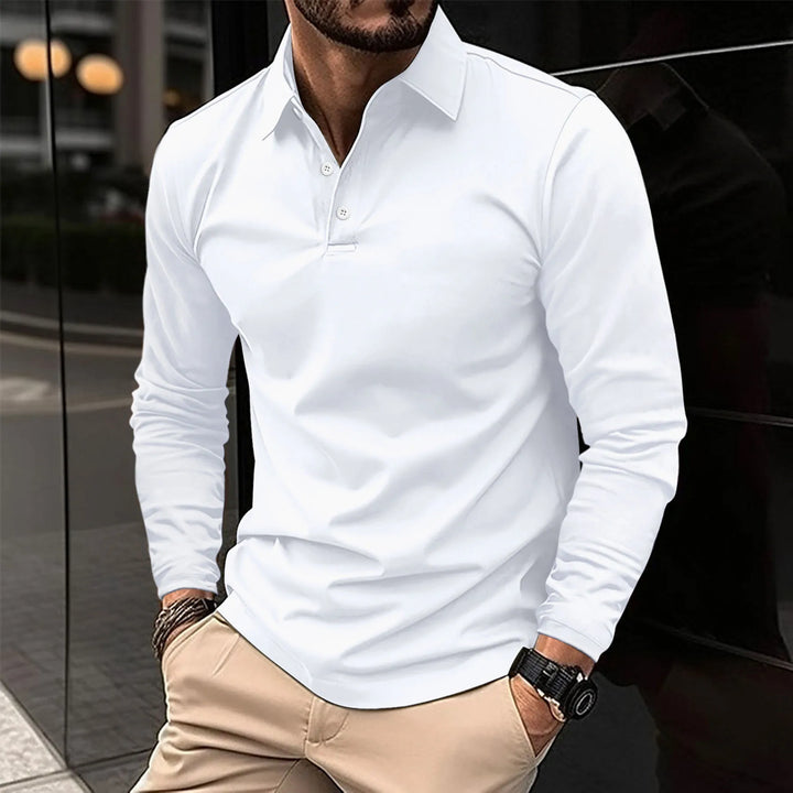 Klassisches Herren Poloshirt mit Langen Ärmeln