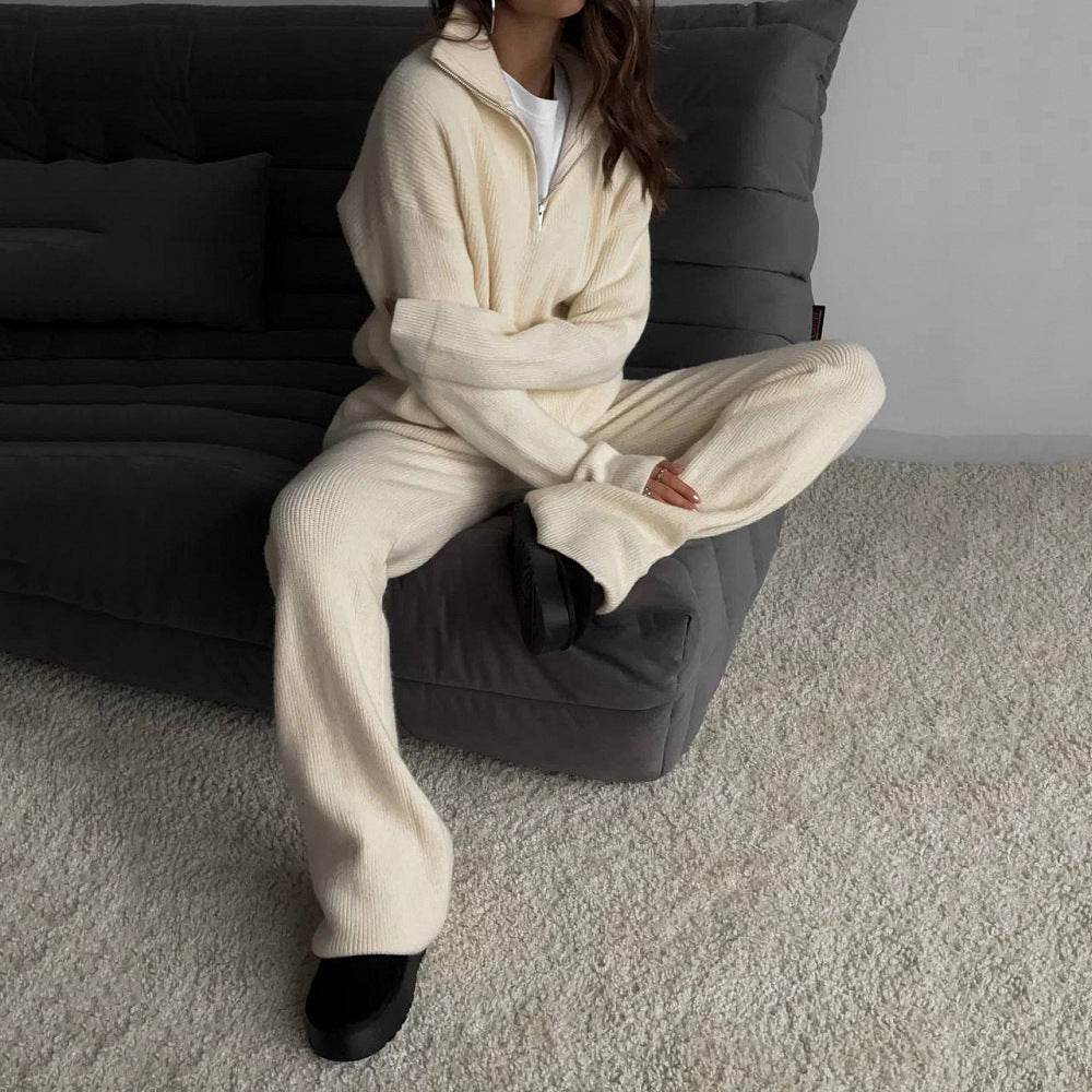 Set mit Oberteil mit halbem Reißverschluss und Hose