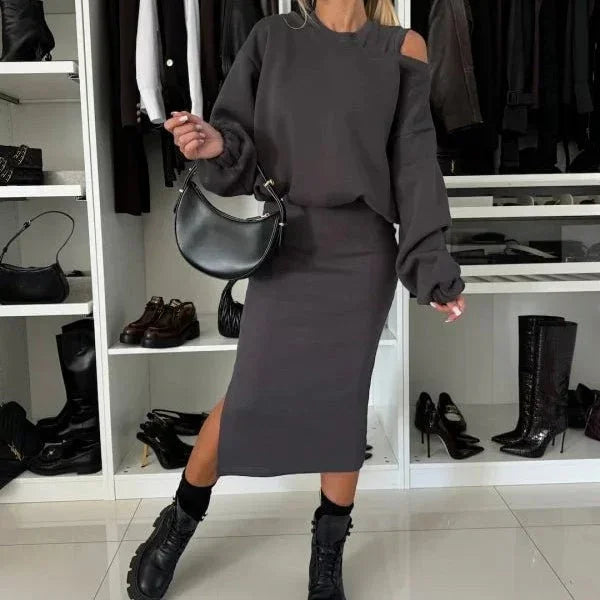 Set mit ärmellosem Kleid und Oberteil