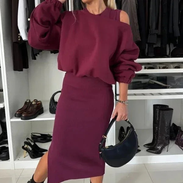 Set mit ärmellosem Kleid und Oberteil