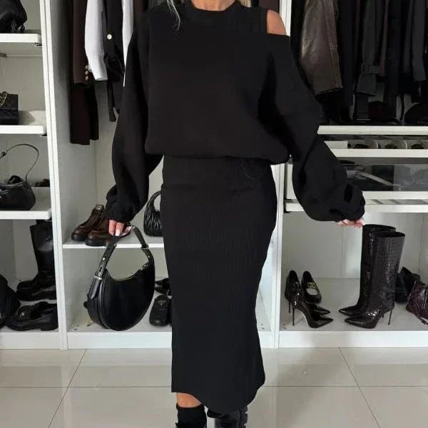 Set mit ärmellosem Kleid und Oberteil