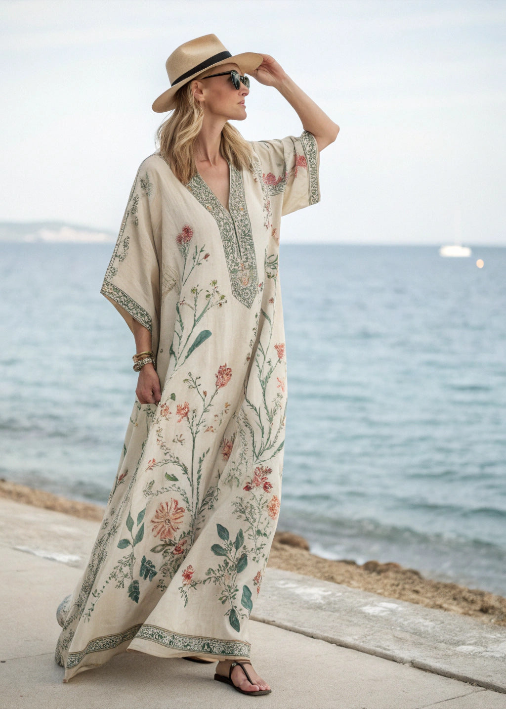 Bohemisches Kaftankleid für Sommertage