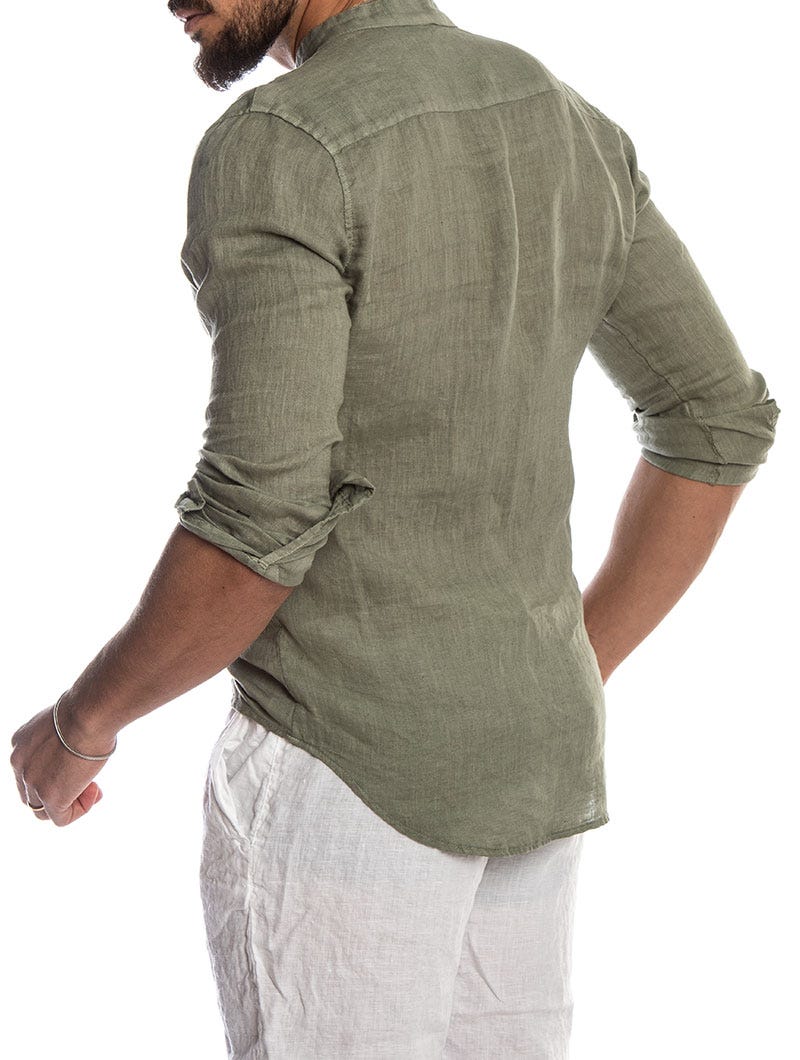 Sommer Herren Hemd mit Knöpfen und Kragen