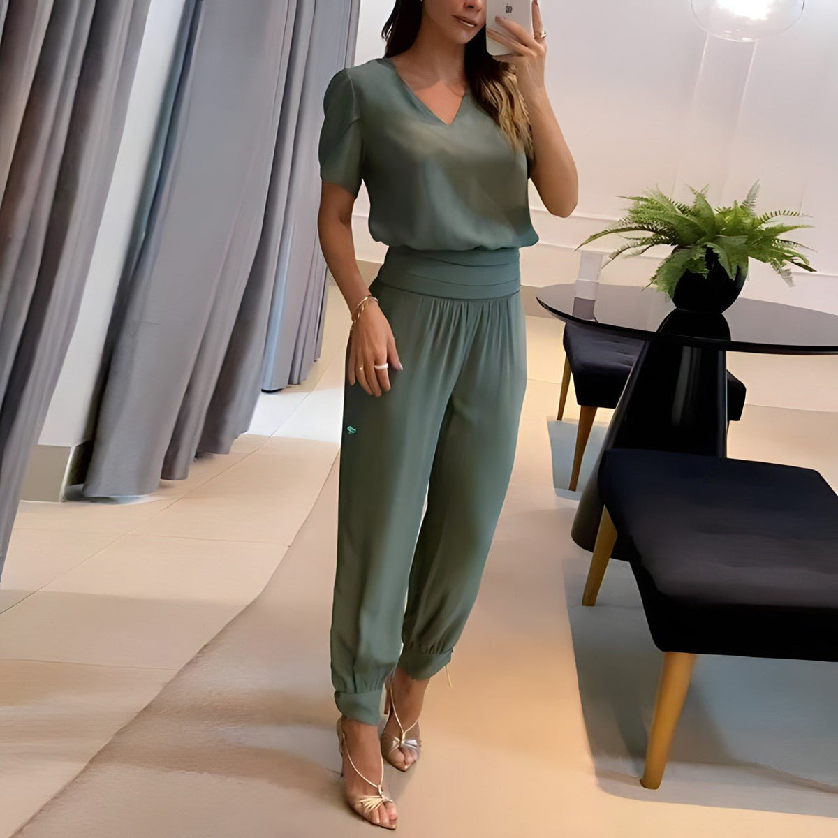 Sommer Set mit Bluse und Hose