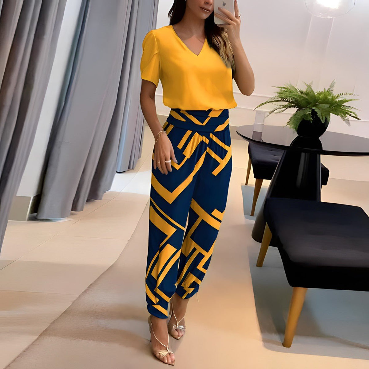 Sommer Set mit Bluse und Hose