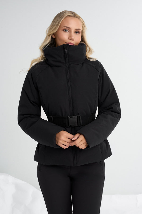 Sportliche Skijacke mit hohem Kragen