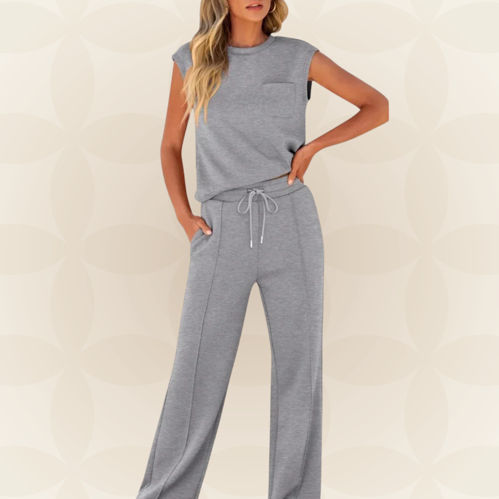 Zweiteiliges Set mit ärmellosem Oberteil und Hose