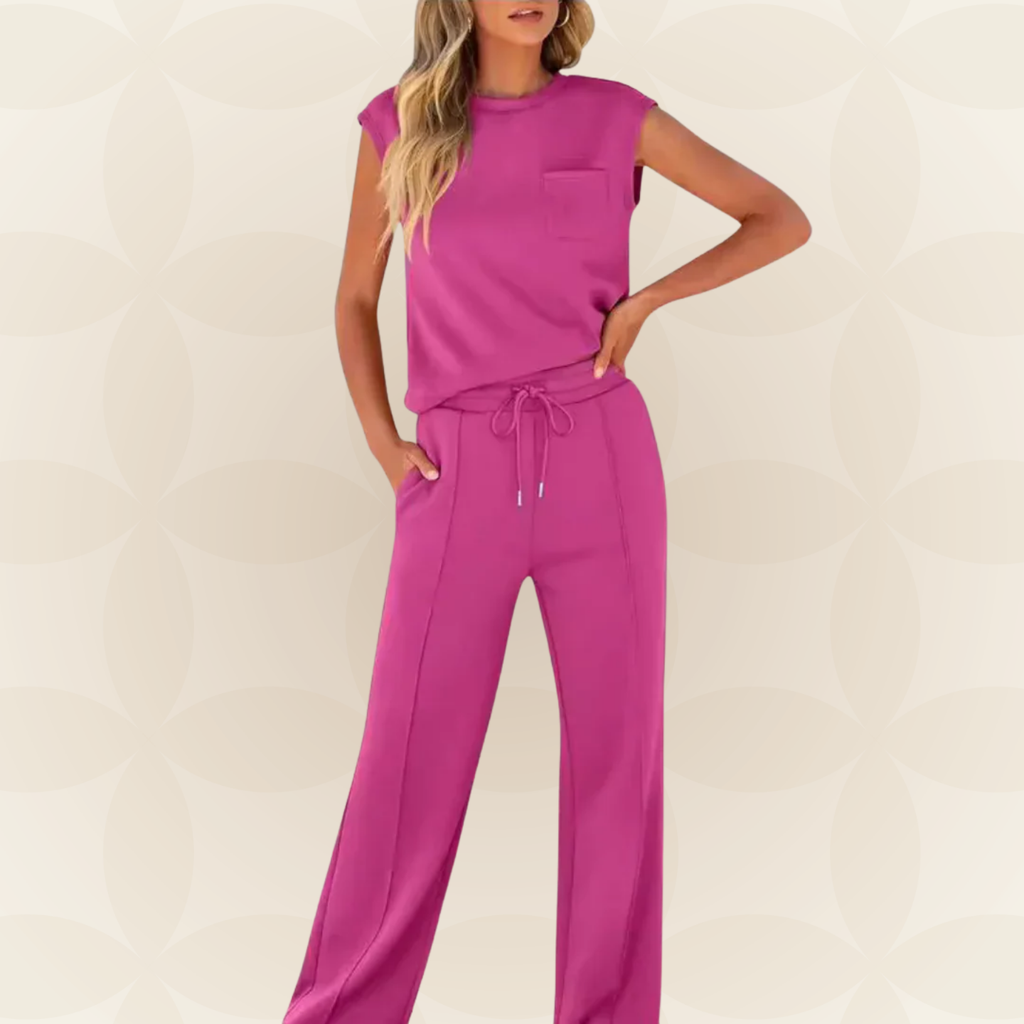 Zweiteiliges Set mit ärmellosem Oberteil und Hose