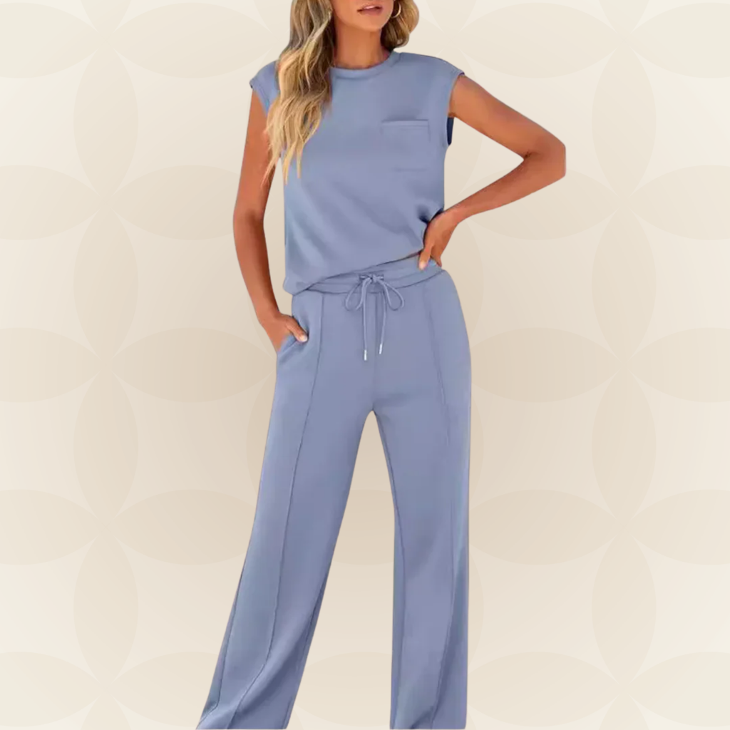 Zweiteiliges Set mit ärmellosem Oberteil und Hose