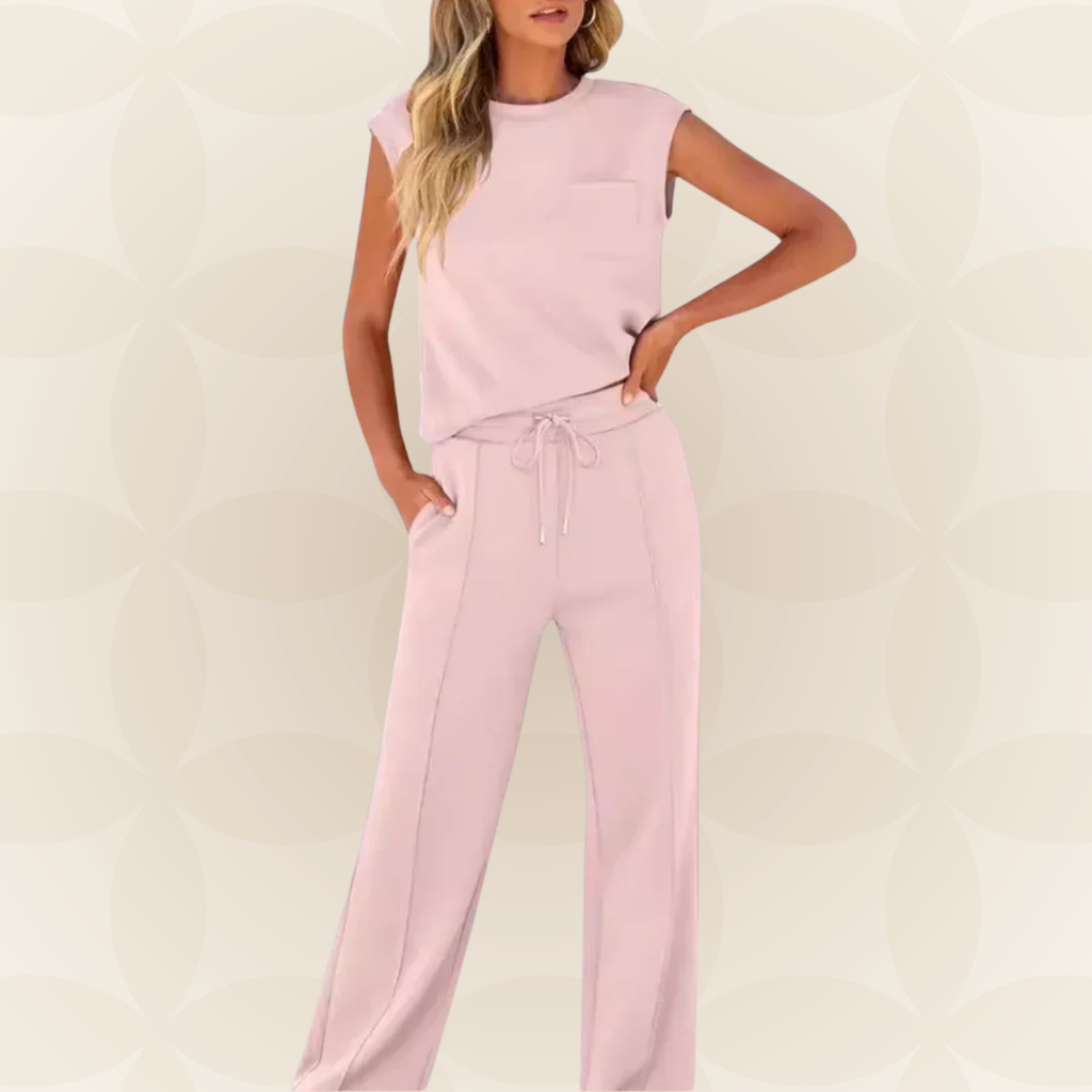 Zweiteiliges Set mit ärmellosem Oberteil und Hose