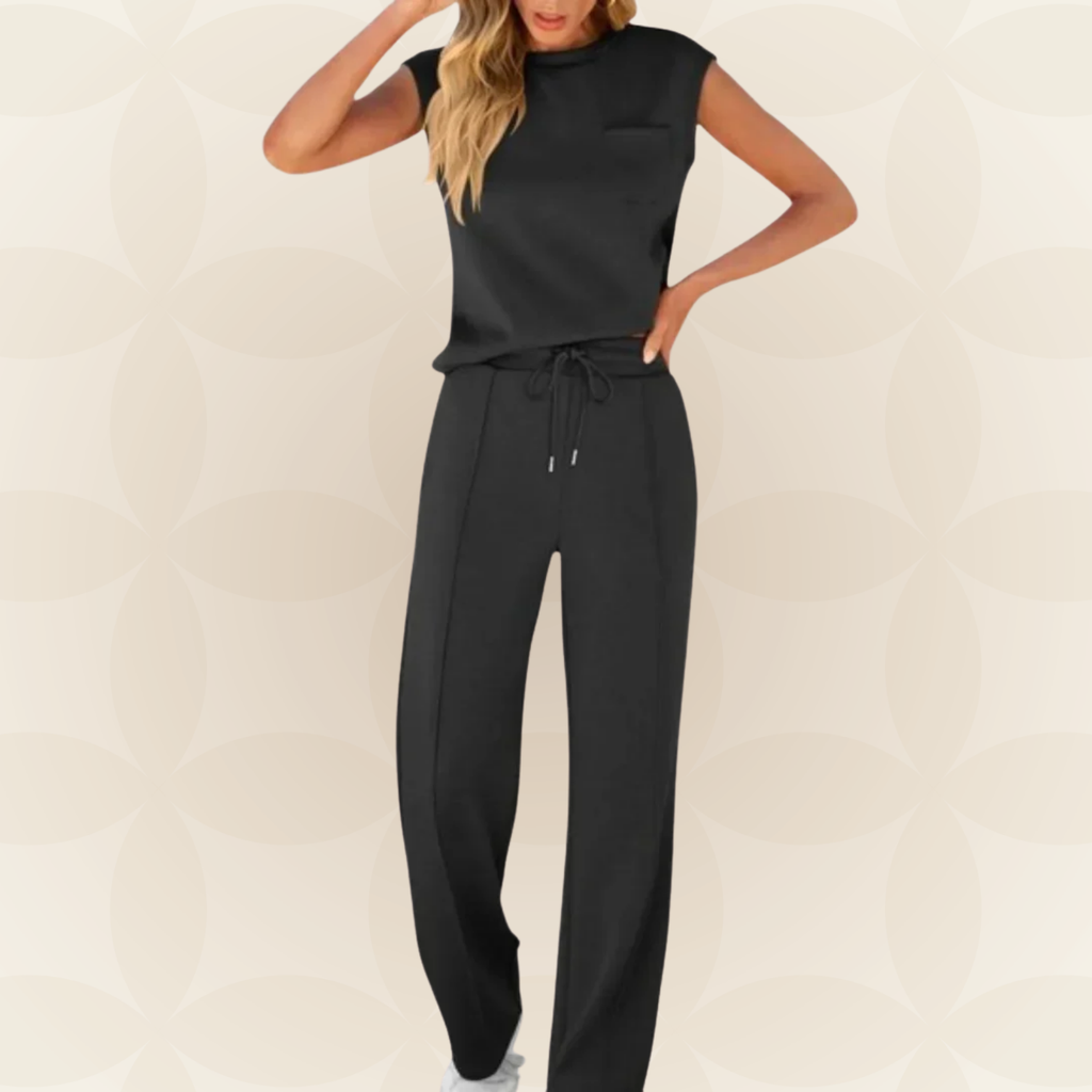 Zweiteiliges Set mit ärmellosem Oberteil und Hose