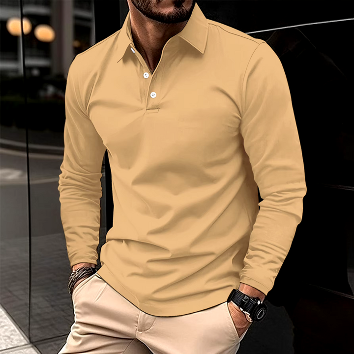 Klassisches Herren Poloshirt mit Langen Ärmeln