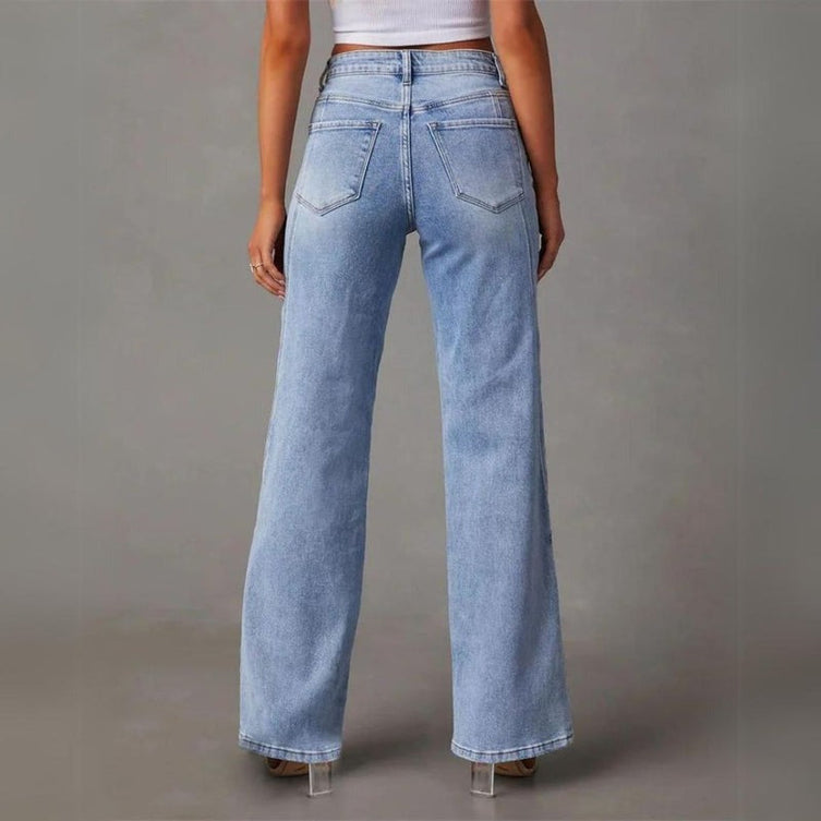 Weit geschnittene Damenhose mit Taschen für den Alltag