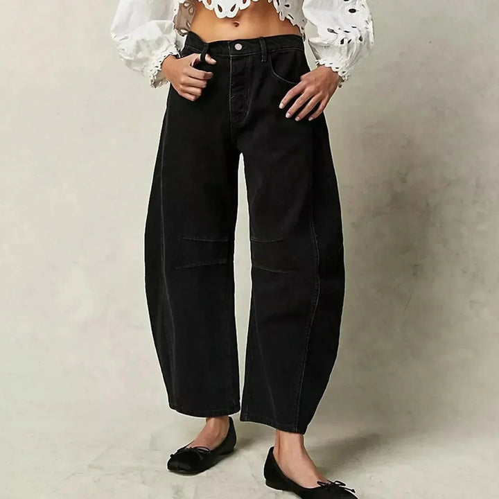 Damenhose mit lockerem geradem Schnitt