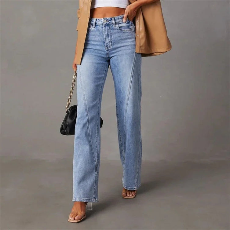 Weit geschnittene Damenhose mit Taschen für den Alltag
