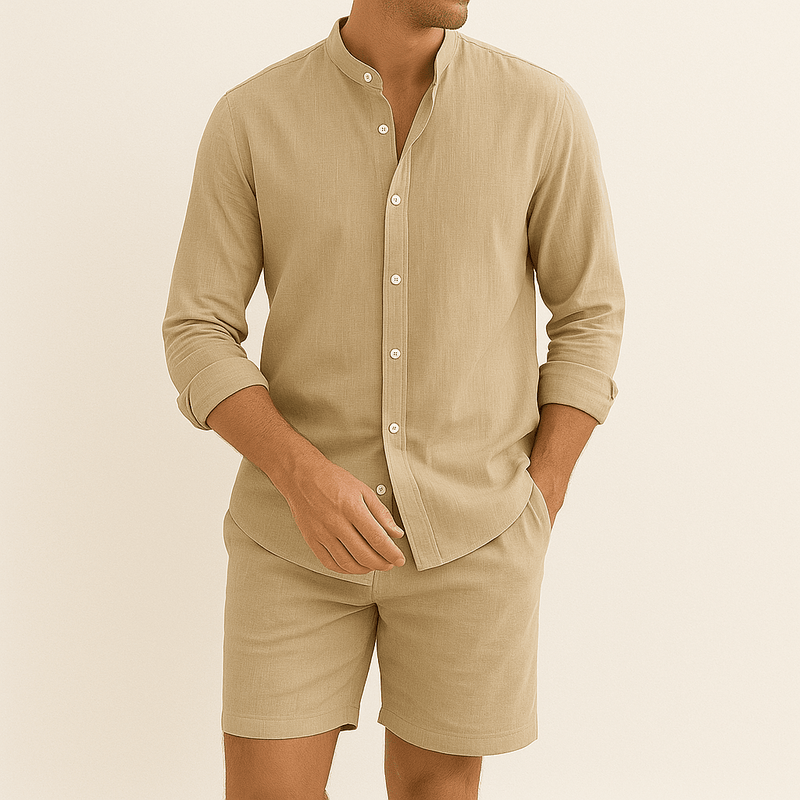 Herren Set mit Hemd und kurzer Hose