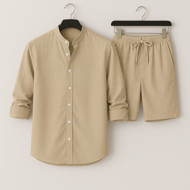 Herren Set mit Hemd und kurzer Hose