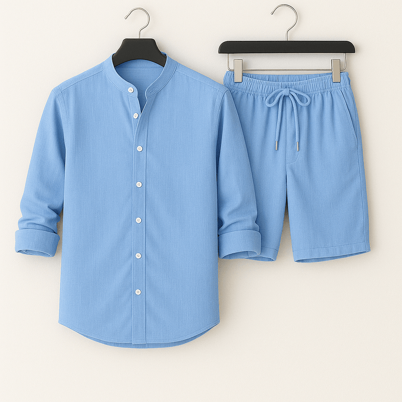 Herren Set mit Hemd und kurzer Hose