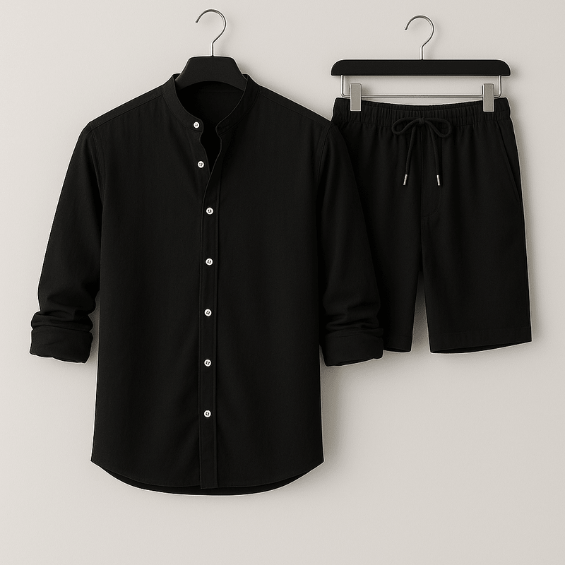 Herren Set mit Hemd und kurzer Hose
