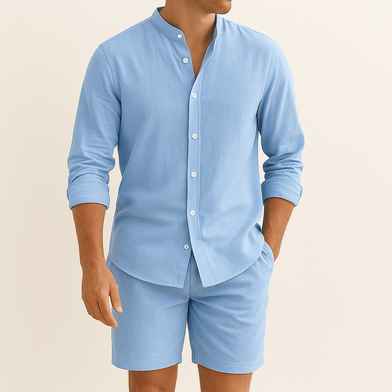 Herren Set mit Hemd und kurzer Hose