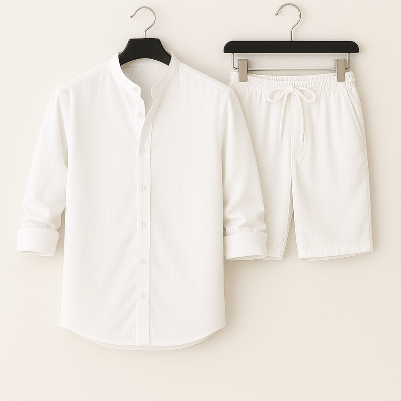 Herren Set mit Hemd und kurzer Hose