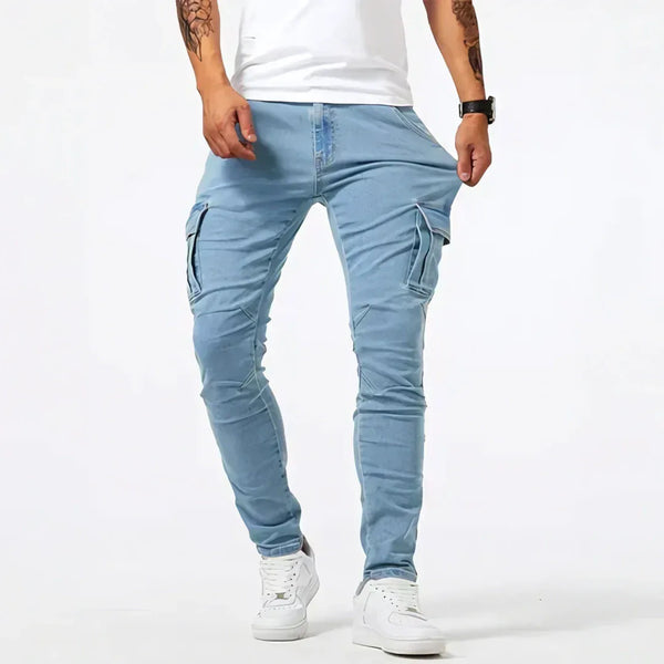 Herren Cargo Hose mit mehreren Taschen gerade Form