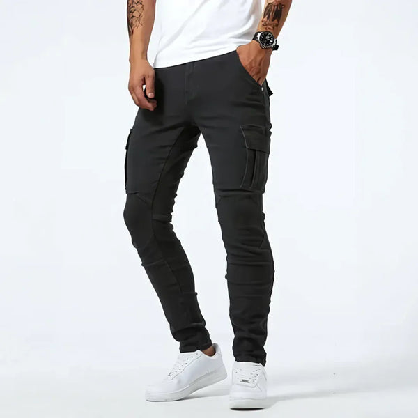 Herren Cargo Hose mit mehreren Taschen gerade Form