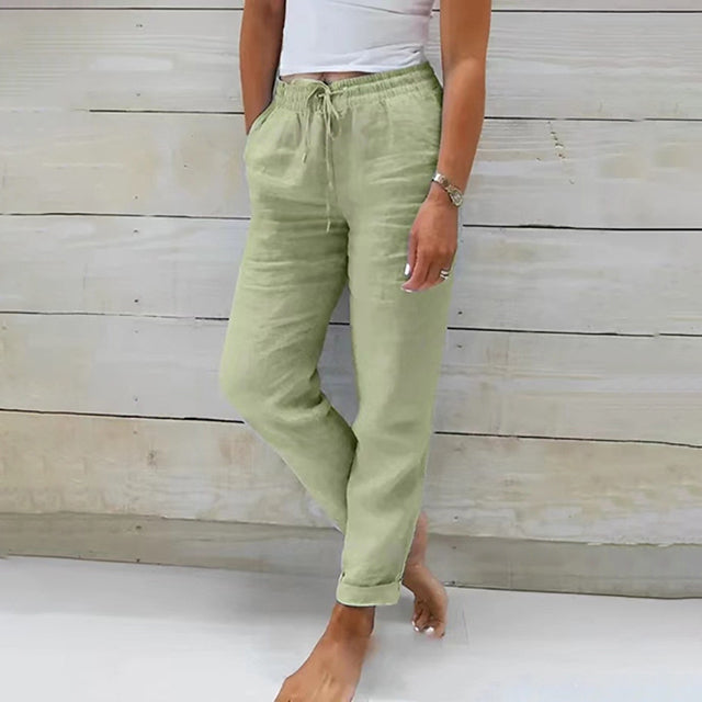 Damen Sommer Hose mit lockerer Passform schlichte Formgebung
